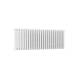 Double / White / 550 x 1416 mm Reina Designer Neva Horizontal Steel Radiator - White and Anthracite