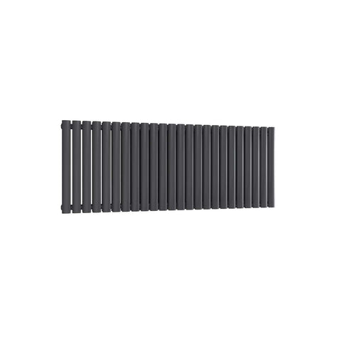 Double / Anthracite / 550 x 1416 mm Reina Designer Neva Horizontal Steel Radiator - White and Anthracite