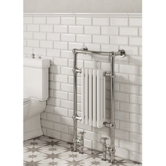 Reina Designer Oxford Traditional Heated White Towel Radiator