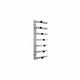 1270x500 Reina Designer Piazza Vertical Heated Towel Rail Stainless Steel Radiator