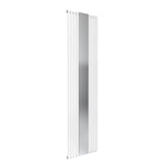 White Reina Designer Reflect Vertical Steel Radiator