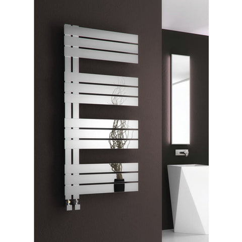 Reina Designer Ricadi Vertical Heated Towel Rail Stainless Steel Radiator