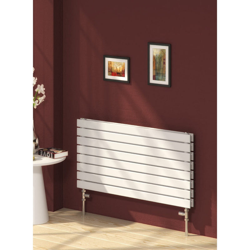 Reina Designer Rione Horizontal Steel Radiator White