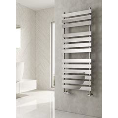 Reina Designer Trento Vertical Chrome Towel Rail Steel Radiator