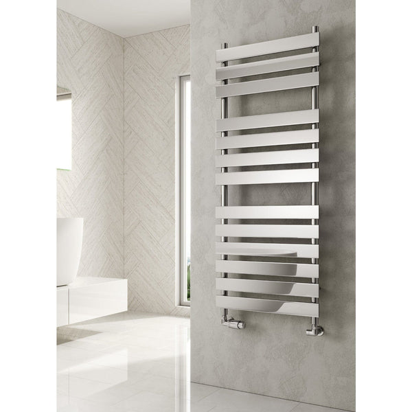 Reina Designer Trento Vertical Chrome Towel Rail Steel Radiator