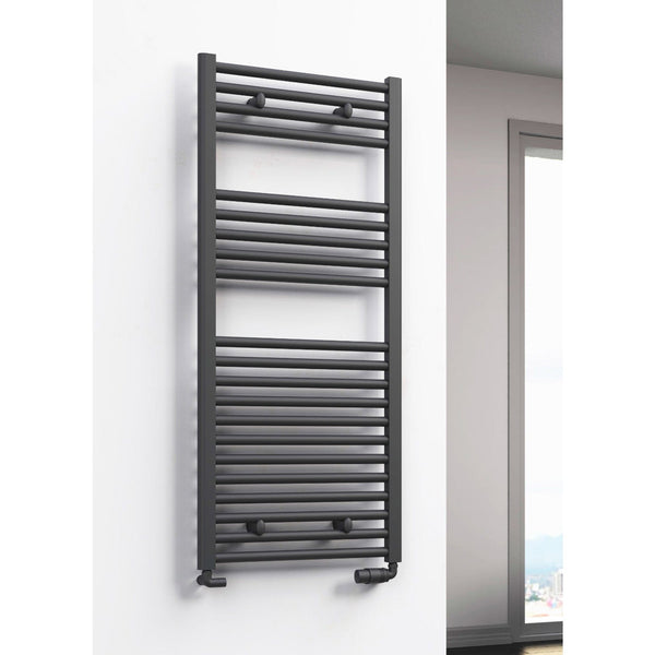 Reina Diva Anthracite Flat Designer Heated Towel Rail