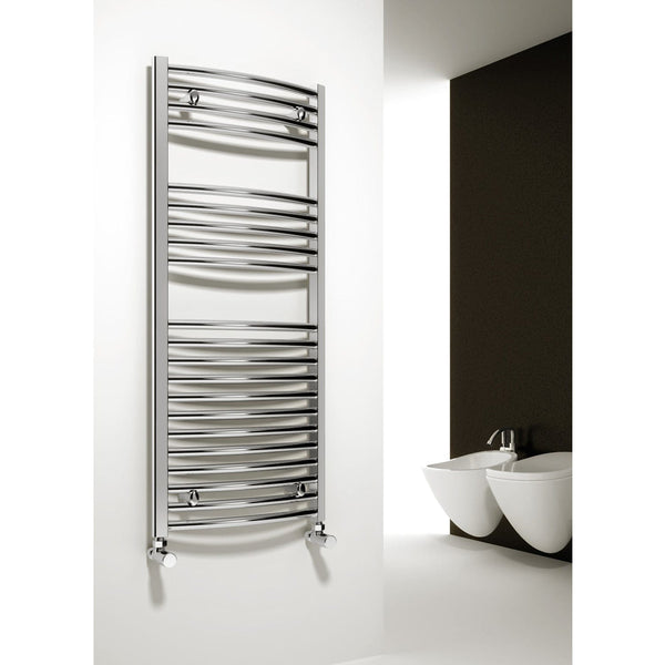 Reina Diva Designer Chrome Heated Towel Radiator 25mm Tubes