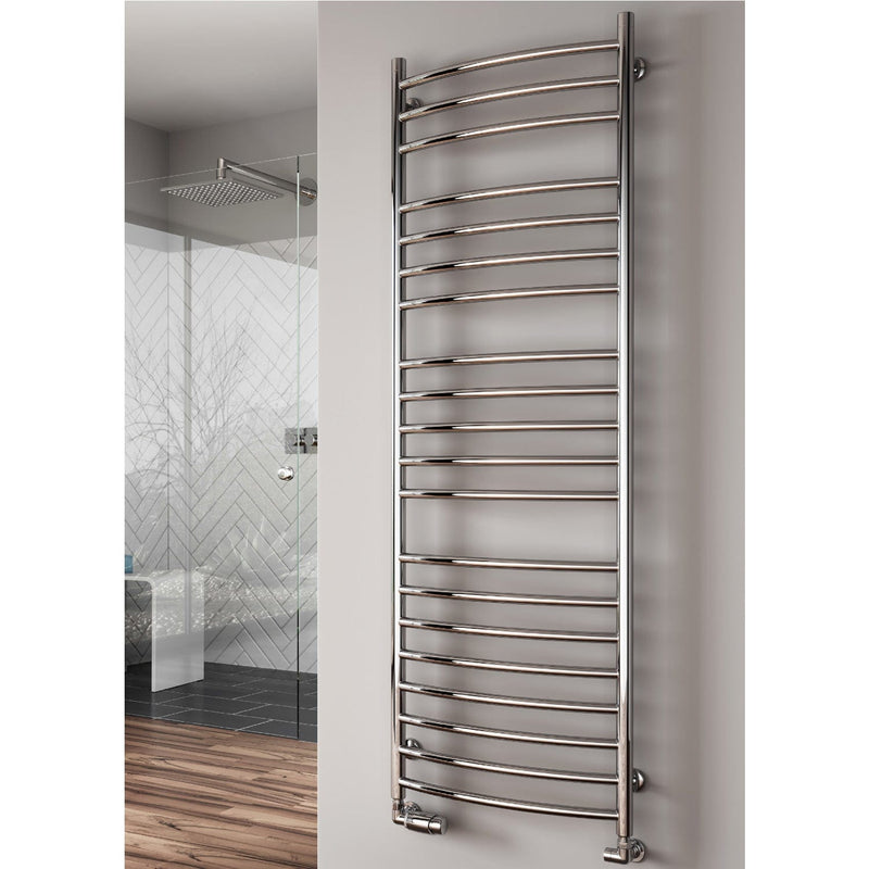 Stainless Radiator Reina Eos Curved Stainless Steel Designer Radiator