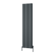 Reina Gio Anthracite Double panel vertical aluminium radiator 1800 x 470mm
