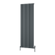 Reina Gio Anthracite Single panel vertical aluminium radiator 1800 x 660mm