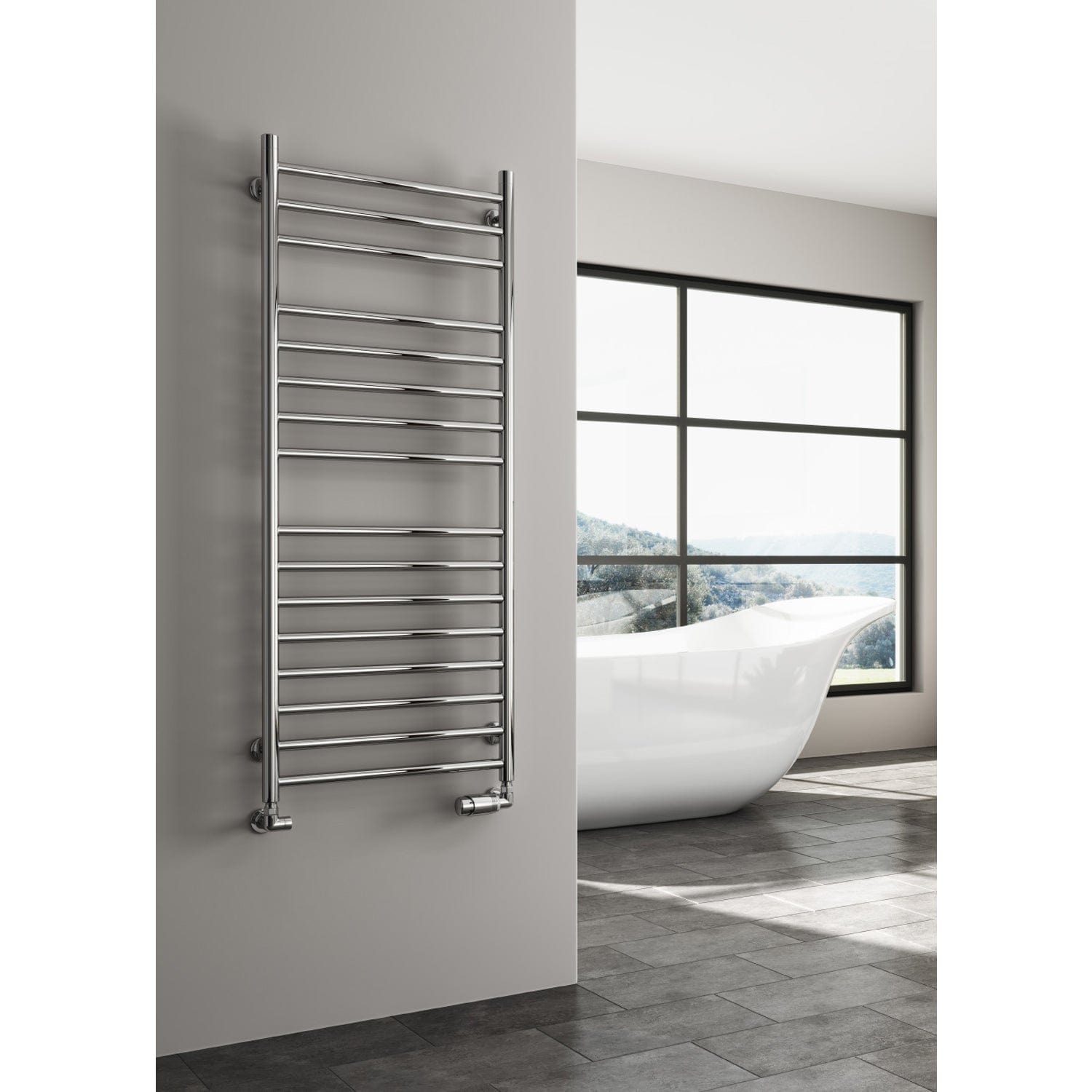 Rose La Radiator Reina Luna Flat Stainless Steel Designer Radiator