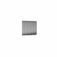 Single / Polished / 600 x 590 mm Reina Nerox Horizontal Heated Stainless Steel Designer Radiator