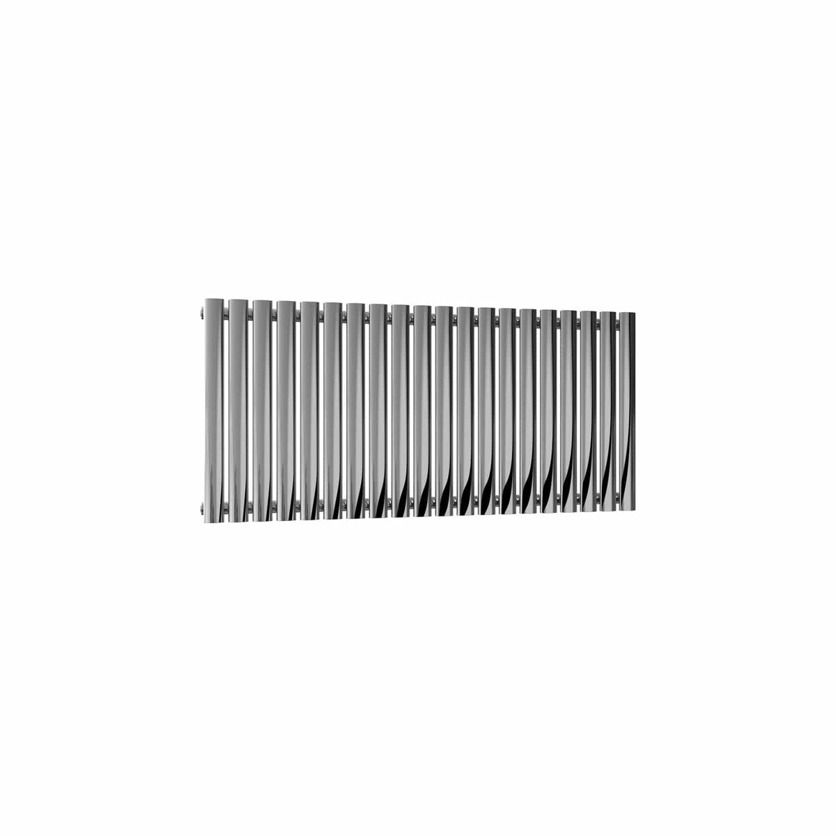 Single / Polished / 600 x 1180 mm Reina Nerox Horizontal Heated Stainless Steel Designer Radiator