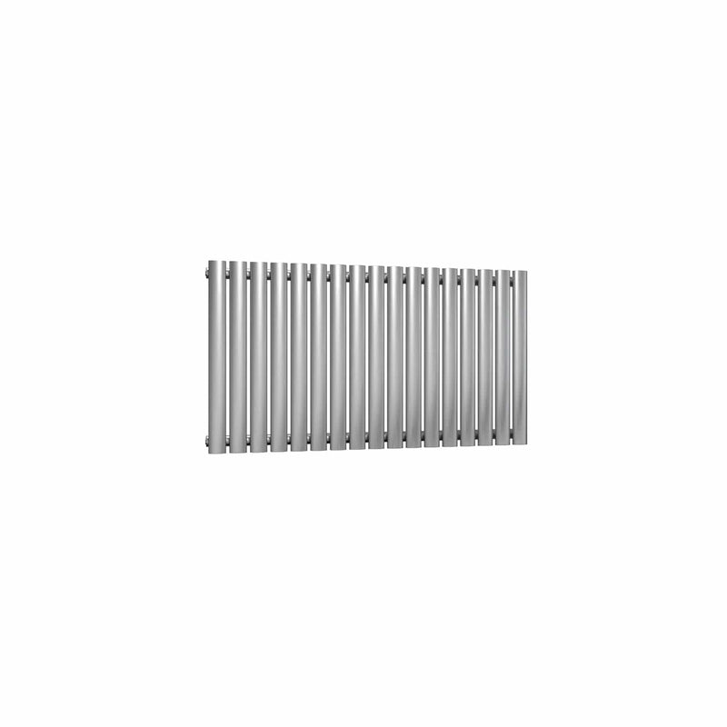 Single / Brushed / 600 x 1003 mm Reina Nerox Horizontal Heated Stainless Steel Designer Radiator