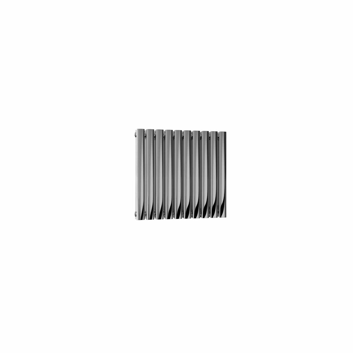 Double / Polished / 600 x 590 mm Reina Nerox Horizontal Heated Stainless Steel Designer Radiator