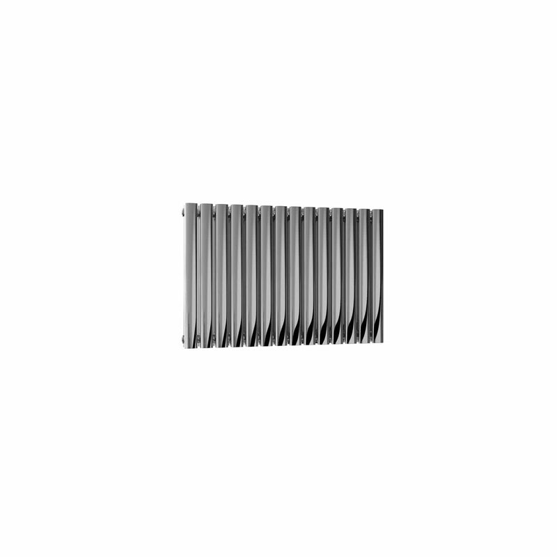 Double / Polished / 600 x 826 mm Reina Nerox Horizontal Heated Stainless Steel Designer Radiator