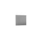 Double / Brushed / 600 x 590 mm Reina Nerox Horizontal Heated Stainless Steel Designer Radiator