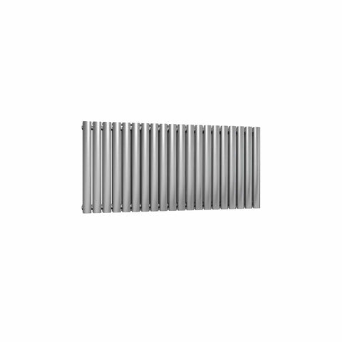 Double / Brushed / 600 x 1180 mm Reina Nerox Horizontal Heated Stainless Steel Designer Radiator