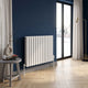 Reina Neva horizontal double-panel designer radiator in white