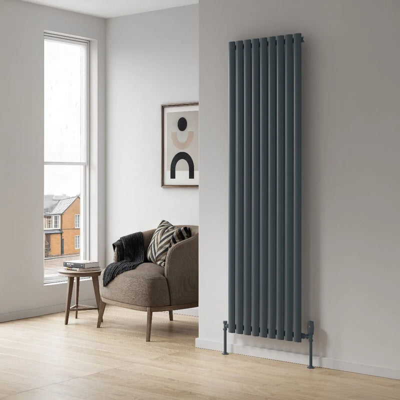 Reina Neva vertical single-panel designer radiator in anthracite