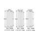 Reina Nika Vertical Dry Electric Heated Designer Radiator