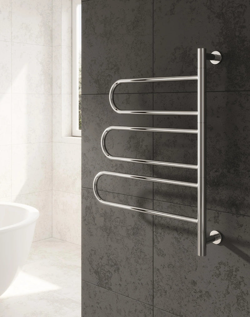 Reina Orne Dry Electric Polished Heated Towel Rail Designer Radiator