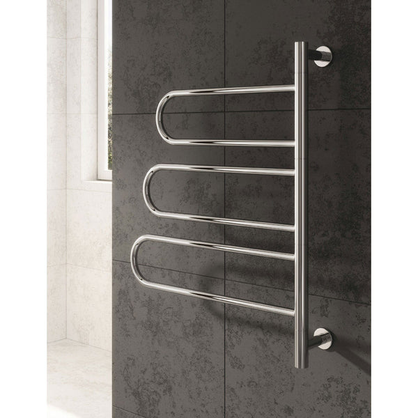 750 x 550 mm Reina Orne Dry Electric Polished Heated Towel Rail Designer Radiator