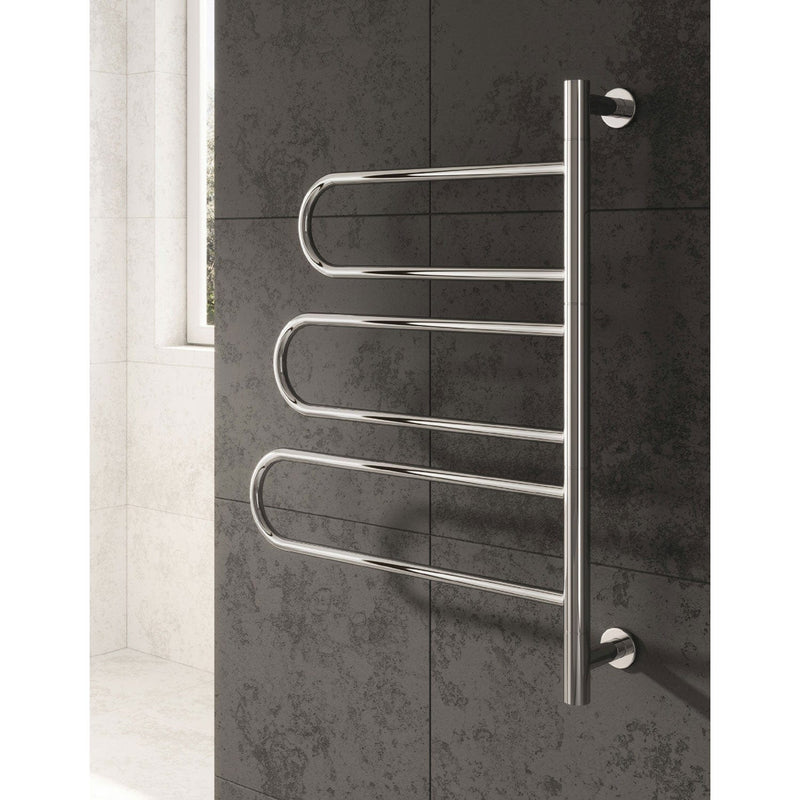 750 x 550 mm Reina Orne Dry Electric Polished Heated Towel Rail Designer Radiator