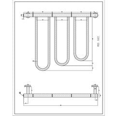 750 x 550 mm Reina Orne Dry Electric Polished Heated Towel Rail Designer Radiator