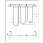 750 x 550 mm Reina Orne Dry Electric Polished Heated Towel Rail Designer Radiator