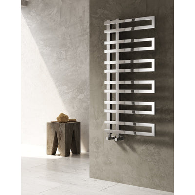 Reina Pietra Mild Steel Offset Ladder Towel Radiator