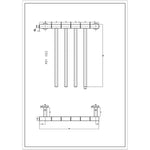 455 x 500 mm Reina Rance Dry Electric Heated Towel Rail Designer Radiator
