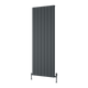Reina Resia Vertical Anthracite aluminium radiator 1800 x 660mm