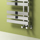 Reina Sesia Chrome Heated Towel Rail — valve connection detail