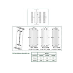 Reina Maia Vertical Dry Electric Heated White Designer Radiator