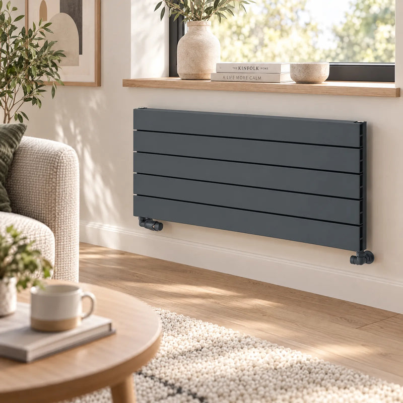 Reina Rienza Anthracite aluminium radiator roomset