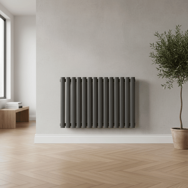 Elegant Rondy 600mm Anthracite Horizontal Designer Radiator Single & Double Panel