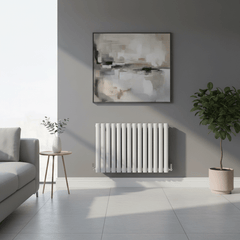 Elegant Rondy 600mm White Horizontal Designer Radiator Single & Double Panel