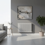 White Heated Towel Rail