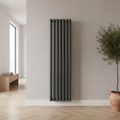 Elegant Rondy 600mm Anthracite Vertical Designer Radiator Single & Double Panel