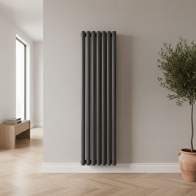Elegant Rondy Anthracite Vertical Designer Radiator Single & Double Panel