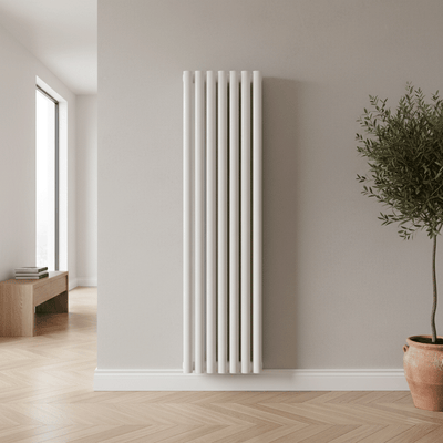 Elegant Rondy White Vertical Designer Radiator Single & Double Panel