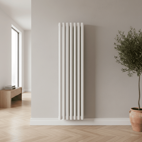 Elegant Rondy 1800mm White Vertical Designer Radiator Single & Double Panel