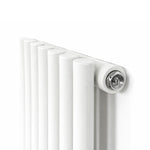 White radiator on a white background