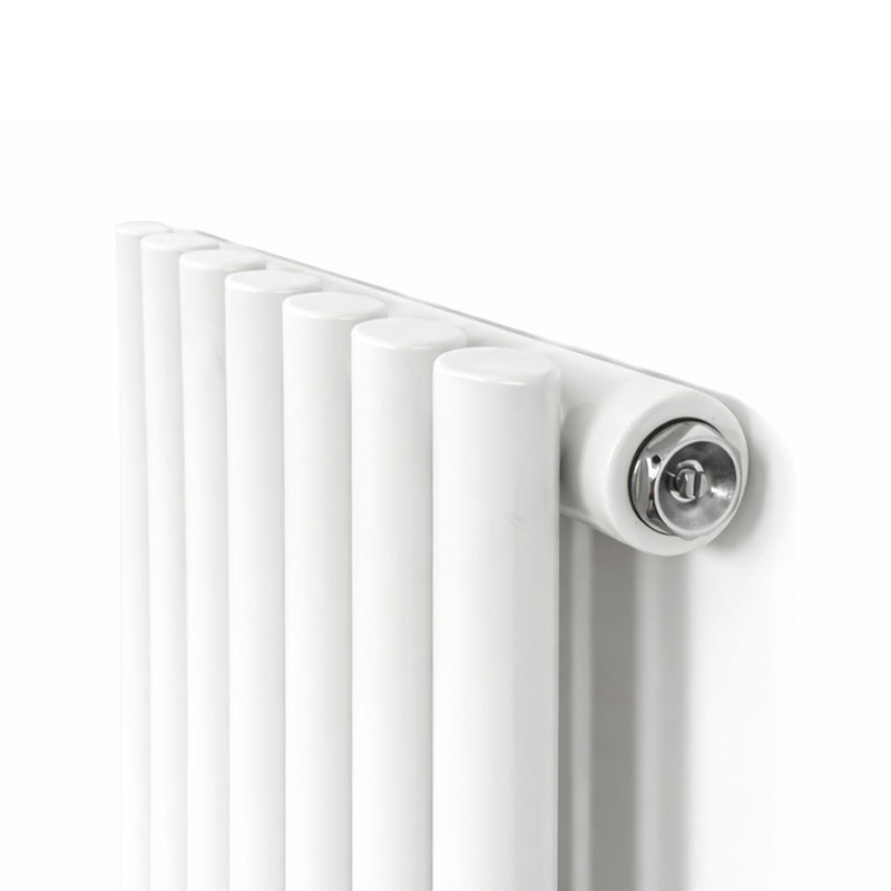 White radiator on a white background