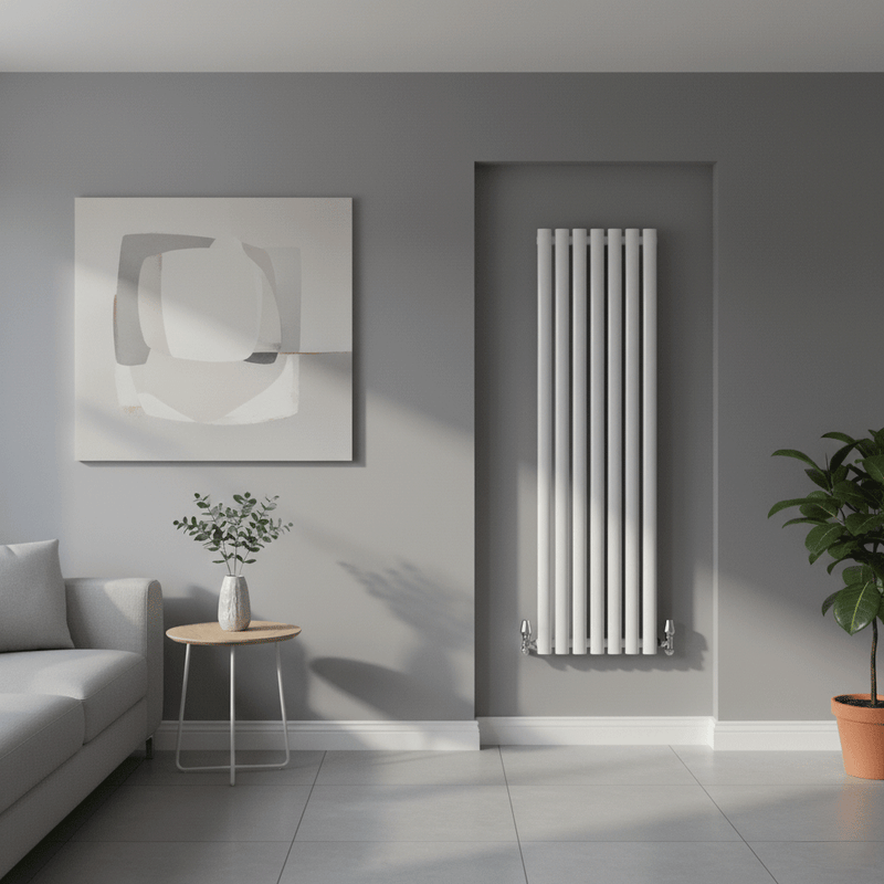 White Heated Towel Rail
