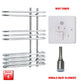 Single Heat / Wifi Timer Salina 800 x 600 Designer Pre-Filled Electric Chrome Towel Radiator