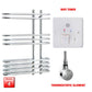 ER-Touch Thermostatic / Wifi Timer Salina 800 x 600 Designer Pre-Filled Electric Chrome Towel Radiator