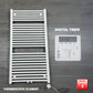 1185 x 600 Heated Towel Rail White Pre-Filled Straight