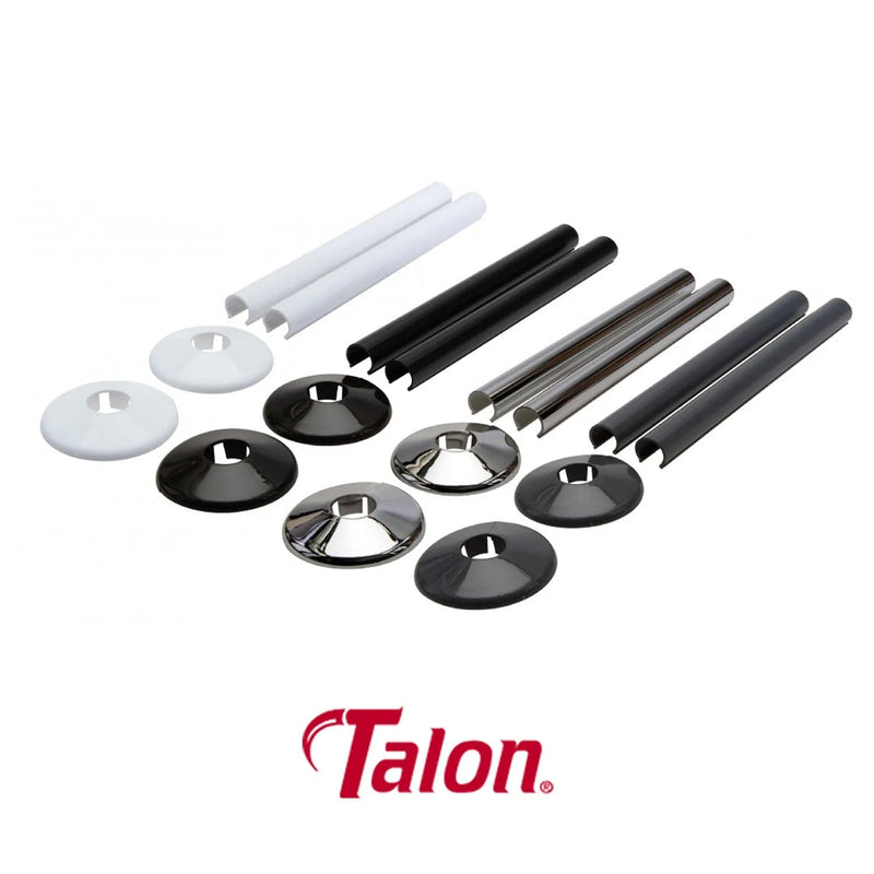 Talon Snappit towel rail radiator pipe covers and collars